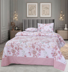 3 Pcs Pure Cotton Bed sheet B- 18