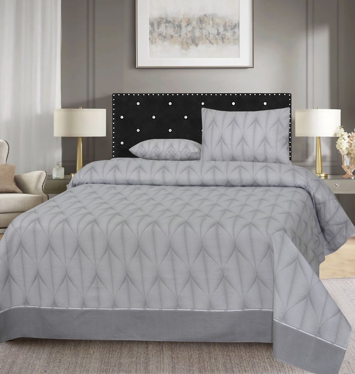 3 Pcs Pure Cotton Bed sheet B- 7