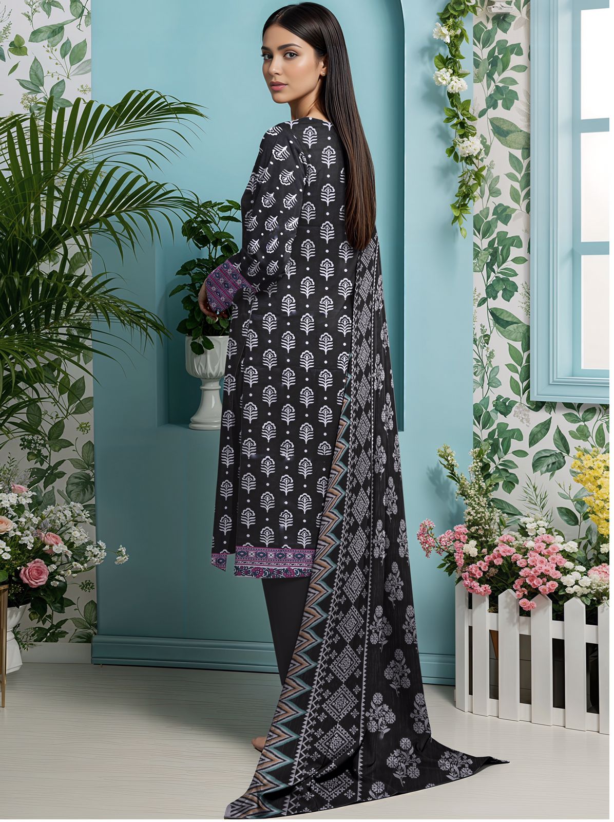 3 Piece Summer Lawn Design 1007