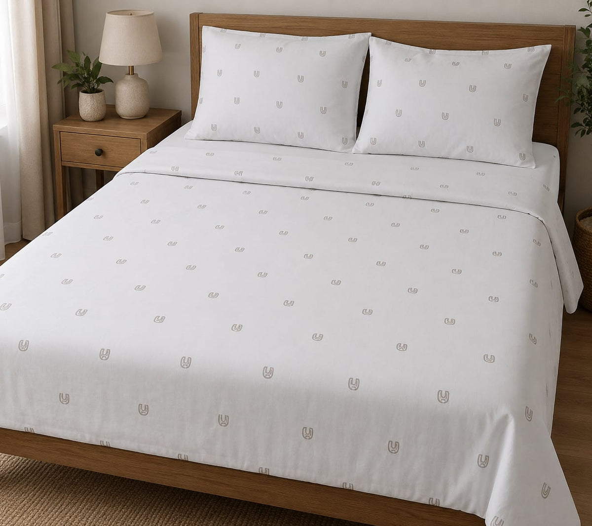 3 Pcs Pure Cotton Bedsheet