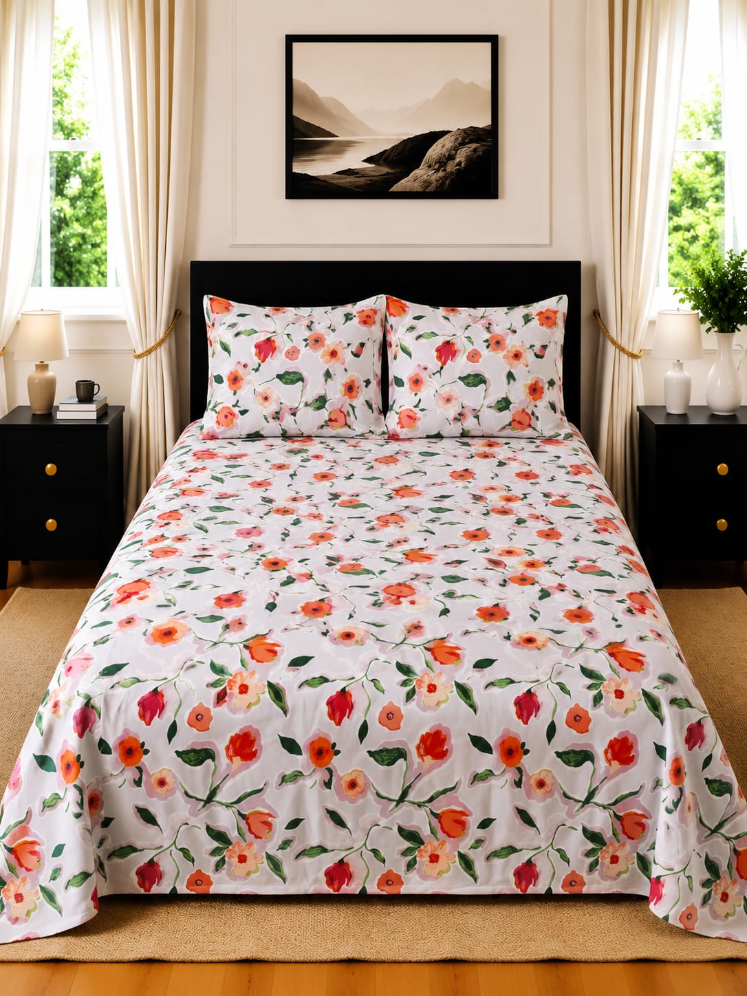 3 Pcs Cotton Bedsheet 20