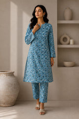 2- Piece Digital Printed Premium Lawn P-7