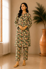 2- Piece Digital Printed Premium Lawn P-9