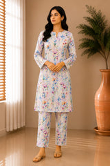 2- Piece Digital Printed Premium Lawn P-8