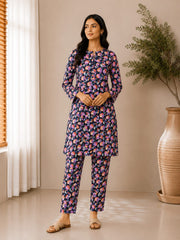 2- Piece Digital Printed Premium Lawn P-19