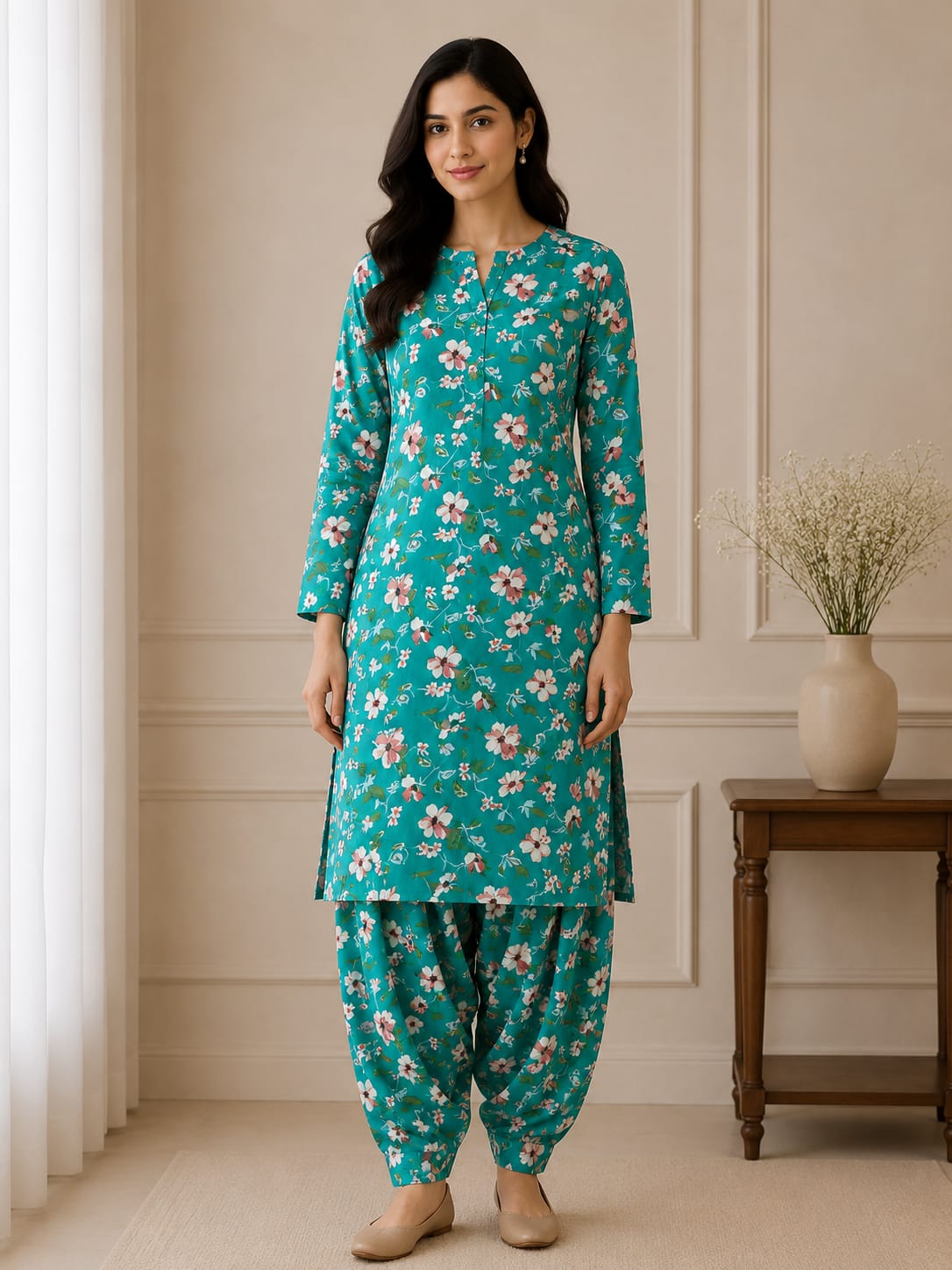 2- Piece Digital Printed Mix Cotton P-25