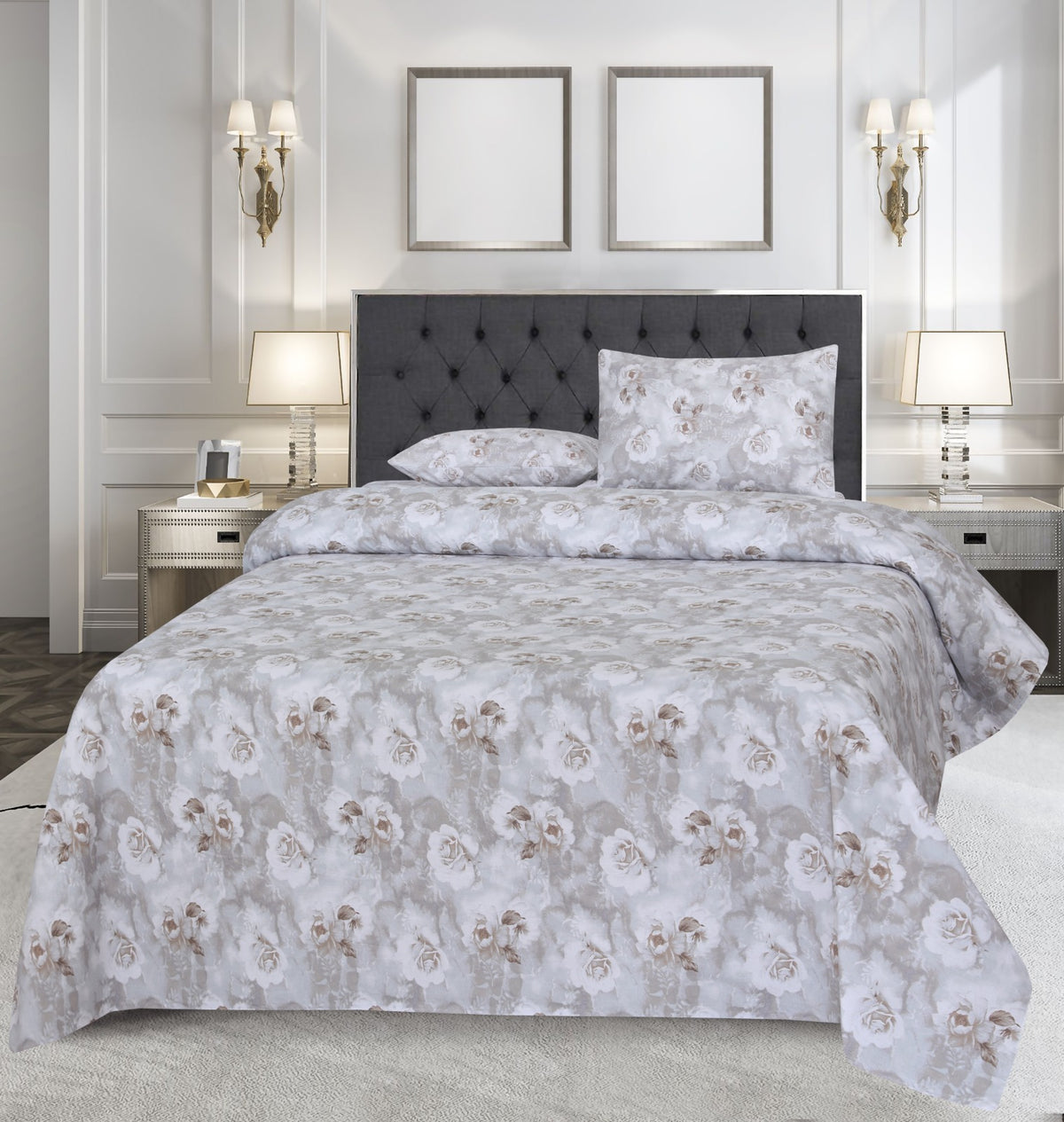 3-Pcs Pure Cotton Bedsheet P-30