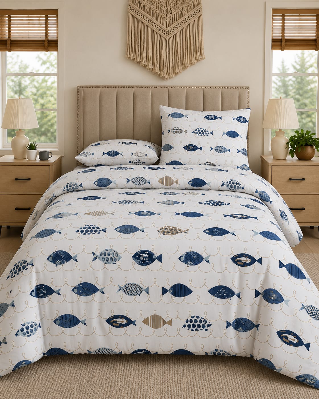 3-Pcs Pure Cotton Bedsheet P-31