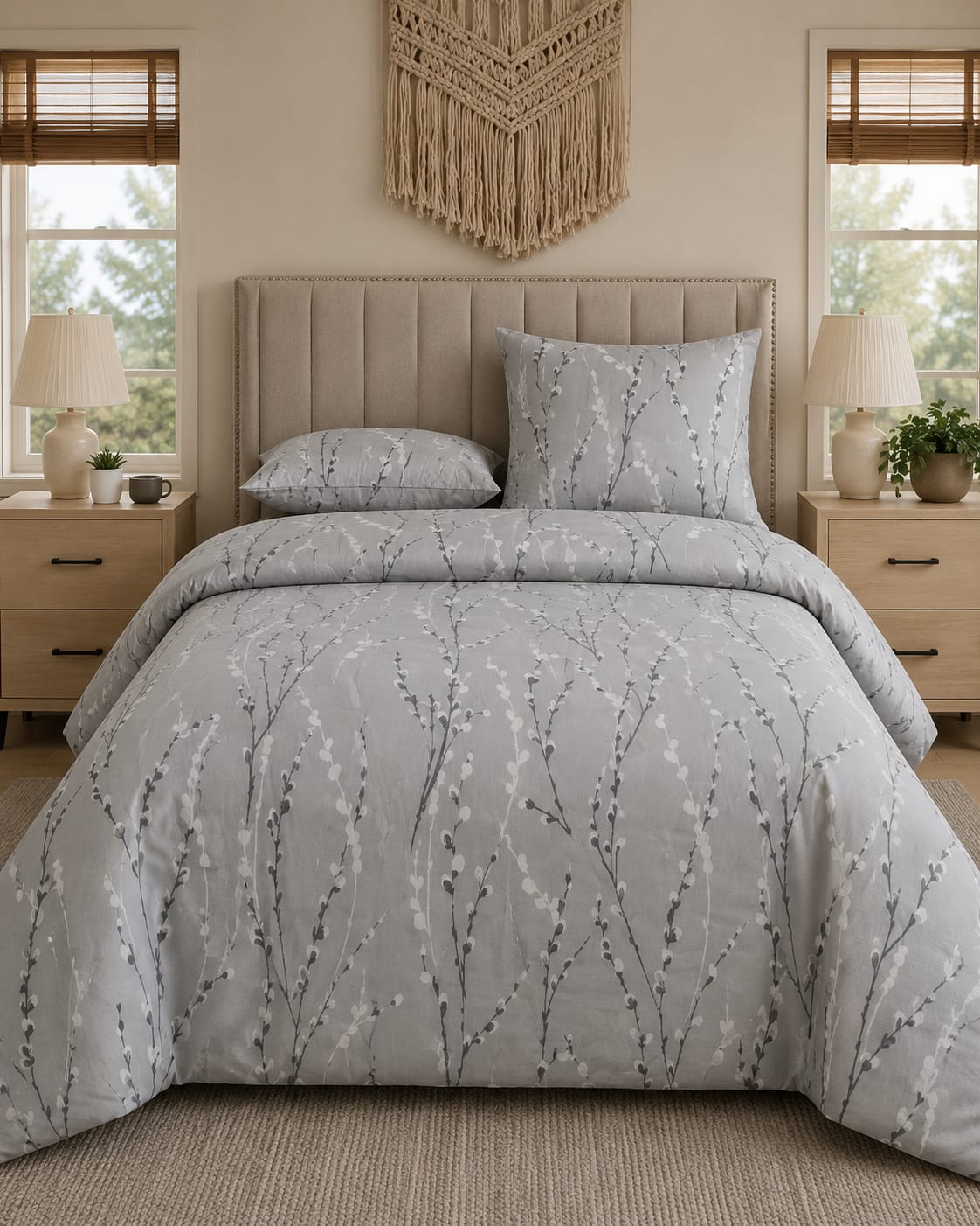 3-Pcs Pure Cotton Bedsheet P-32