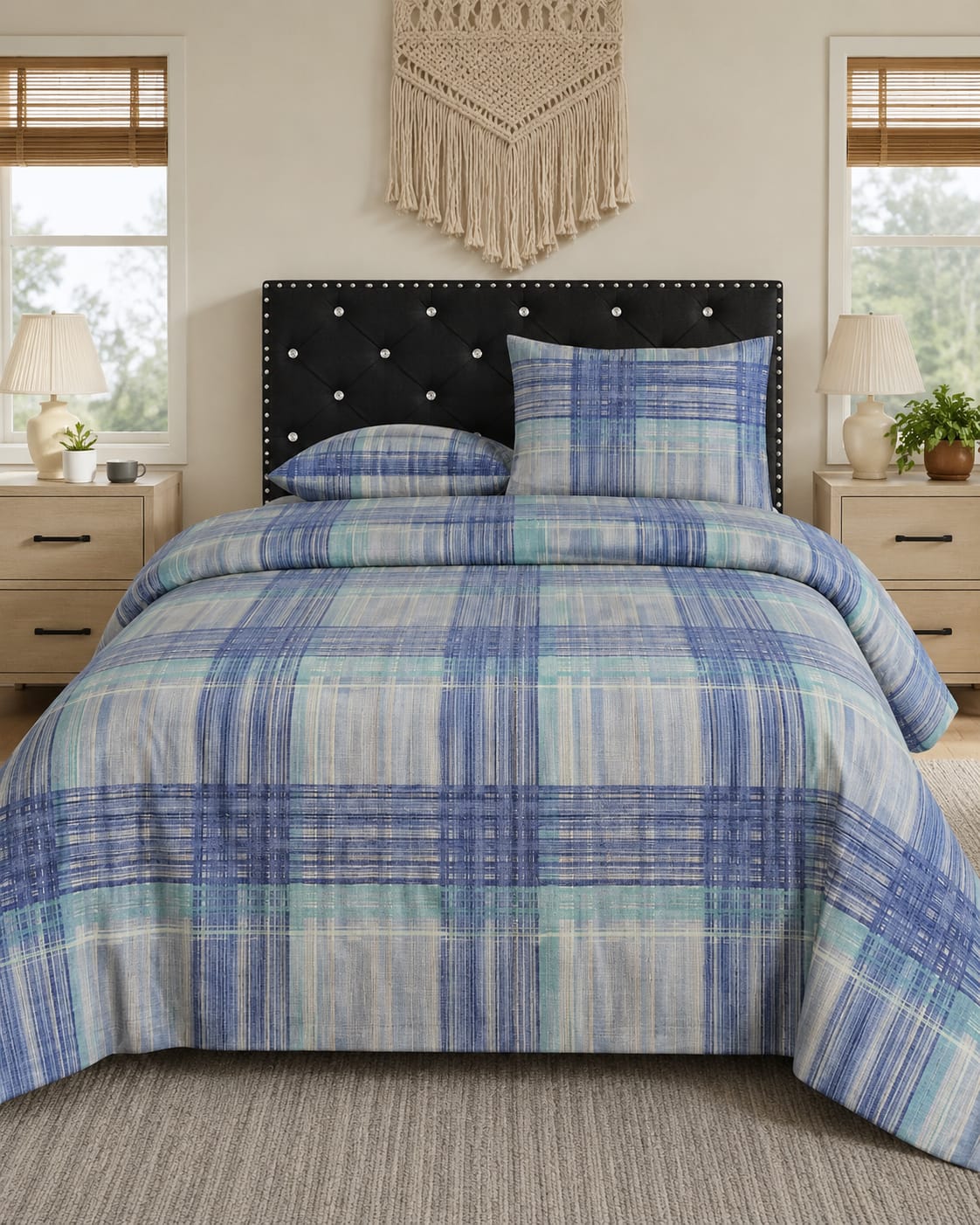 3-Pcs Pure Cotton Bedsheet P-34