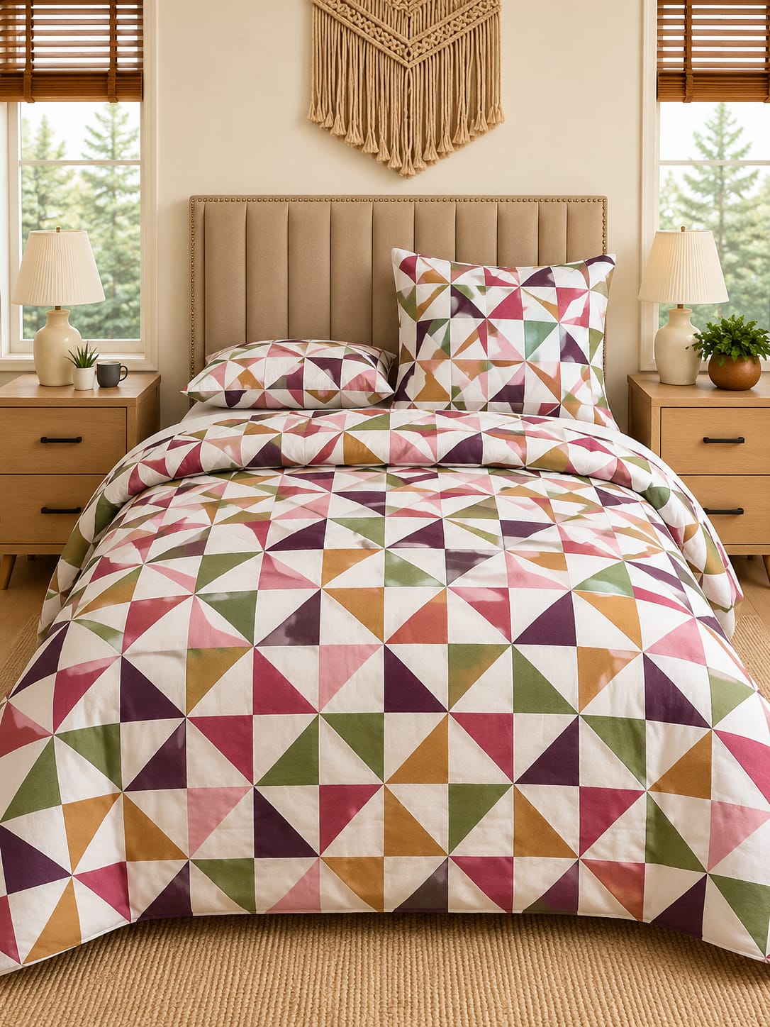 3-Pcs Pure Cotton Bedsheet P-1