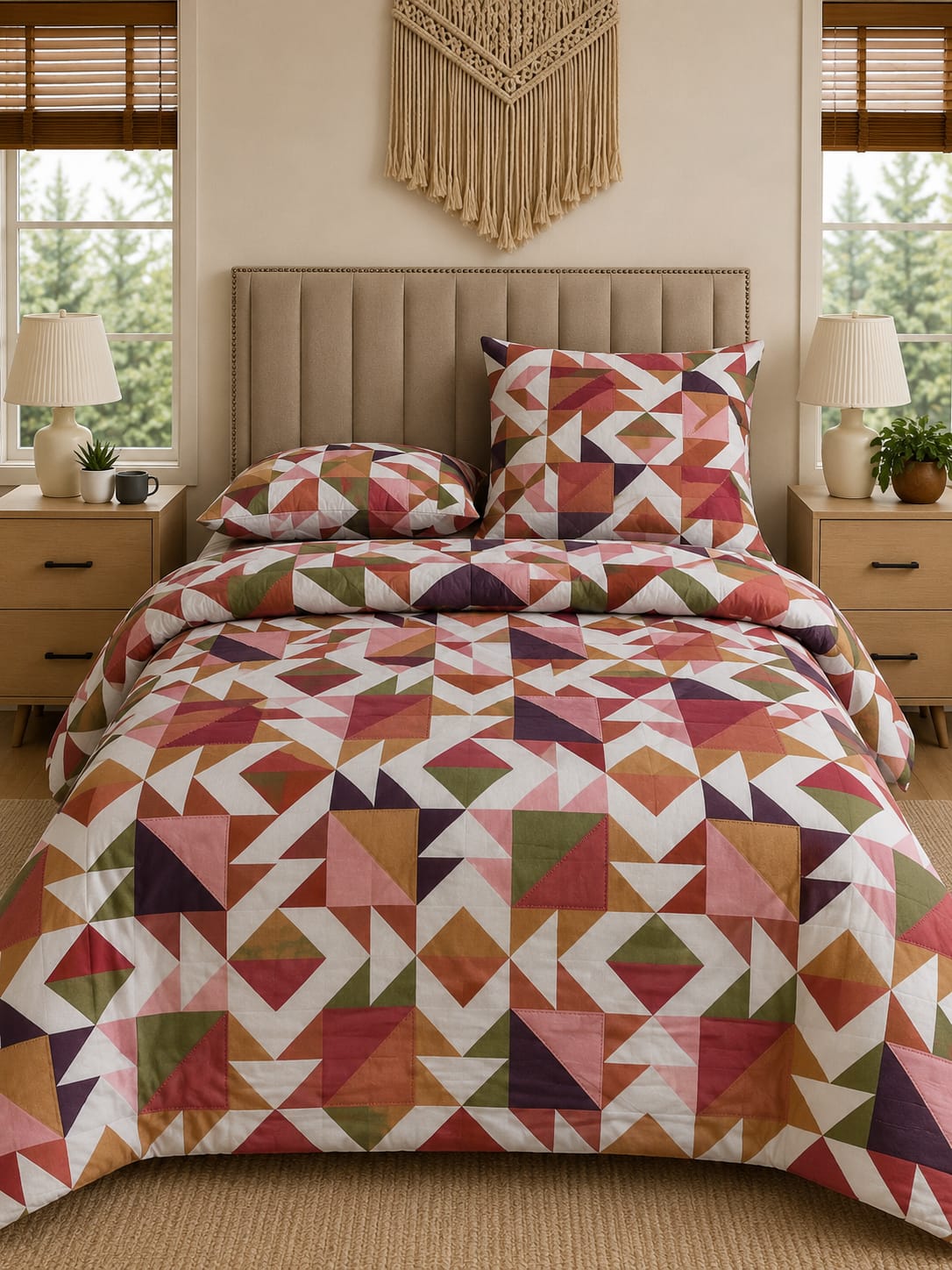 3-Pcs Pure Cotton Bedsheet P-3