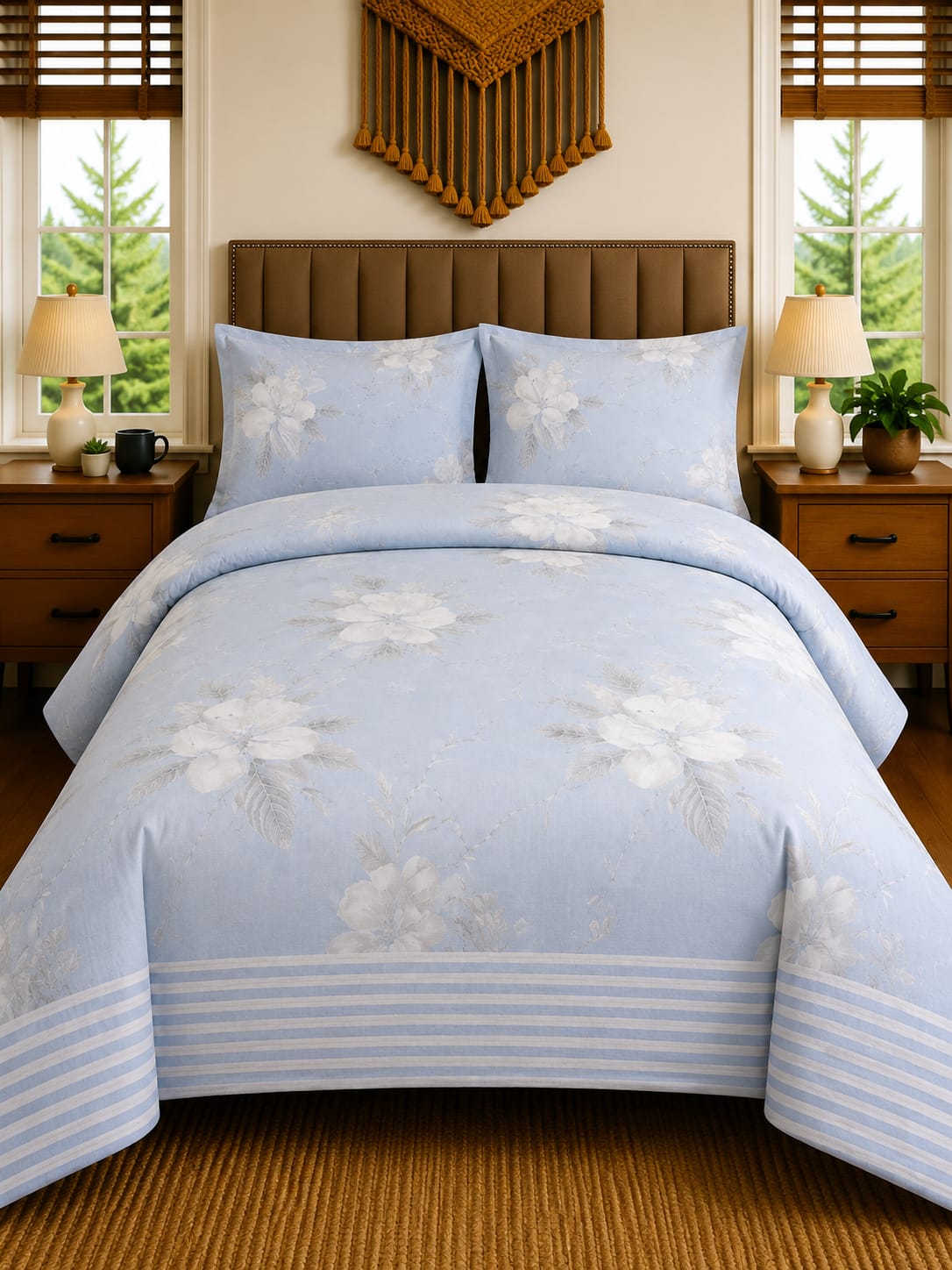 3-Pcs Pure Cotton Bedsheet
