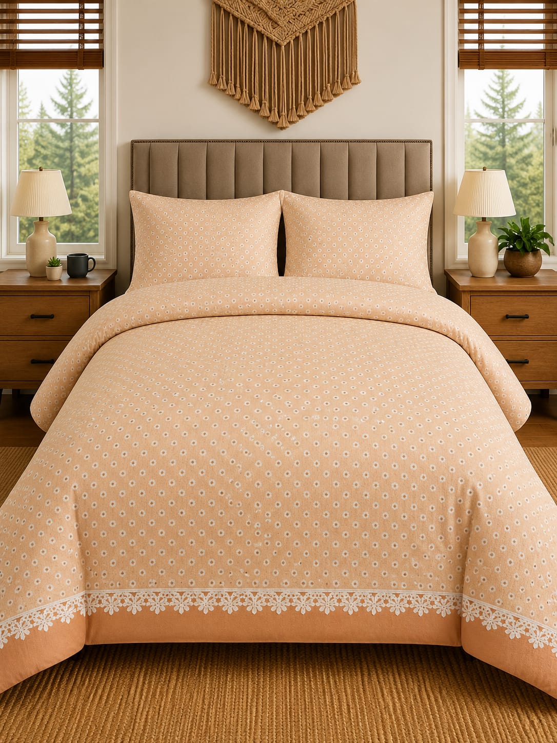 3-Pcs Pure Cotton Bedsheet