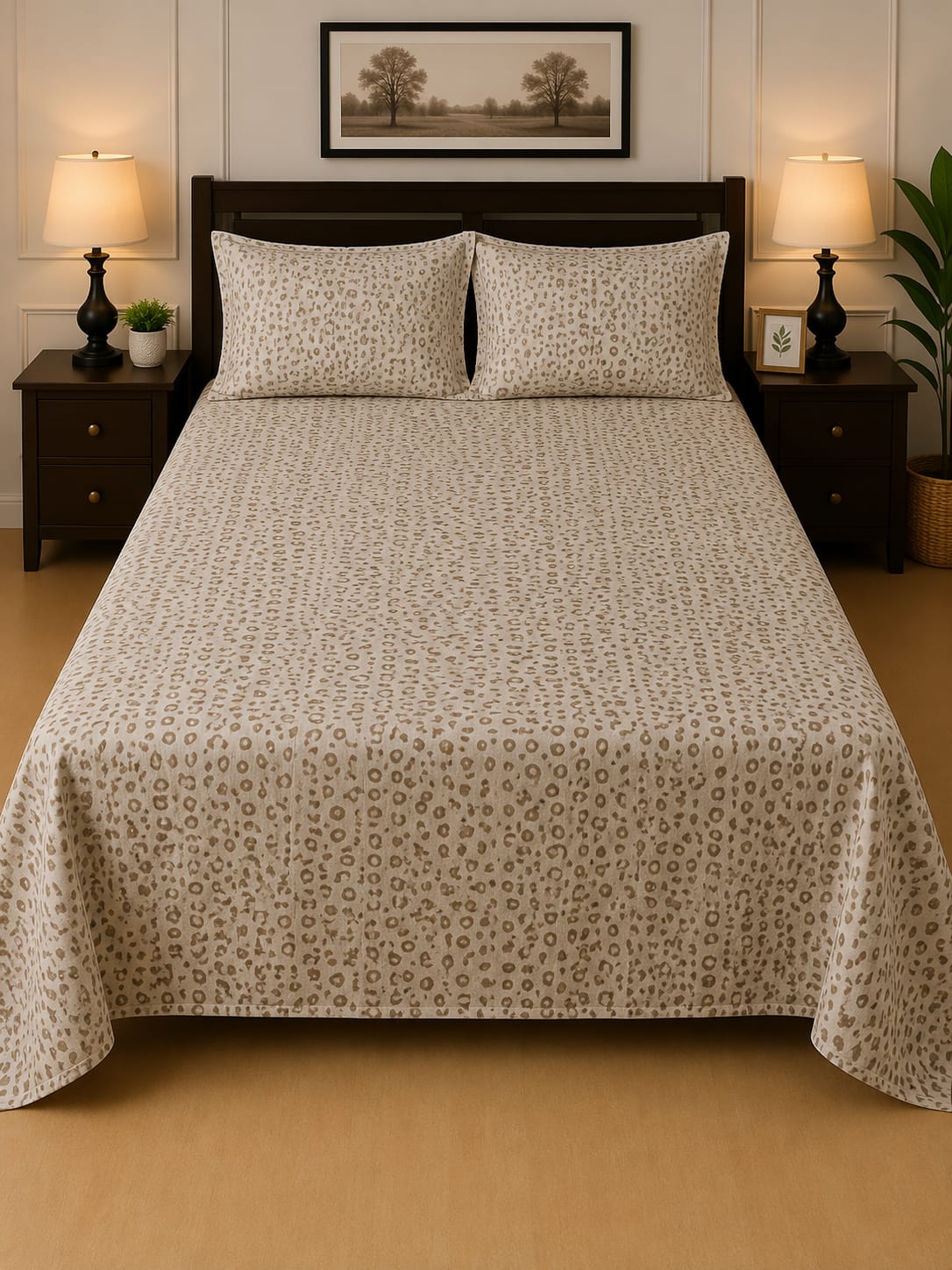 3-Pcs Pure Cotton Bedsheet