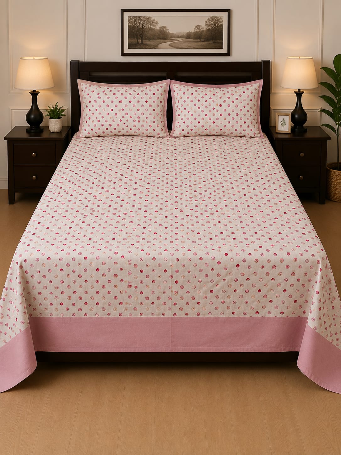 3-Pcs Pure Cotton Bedsheet