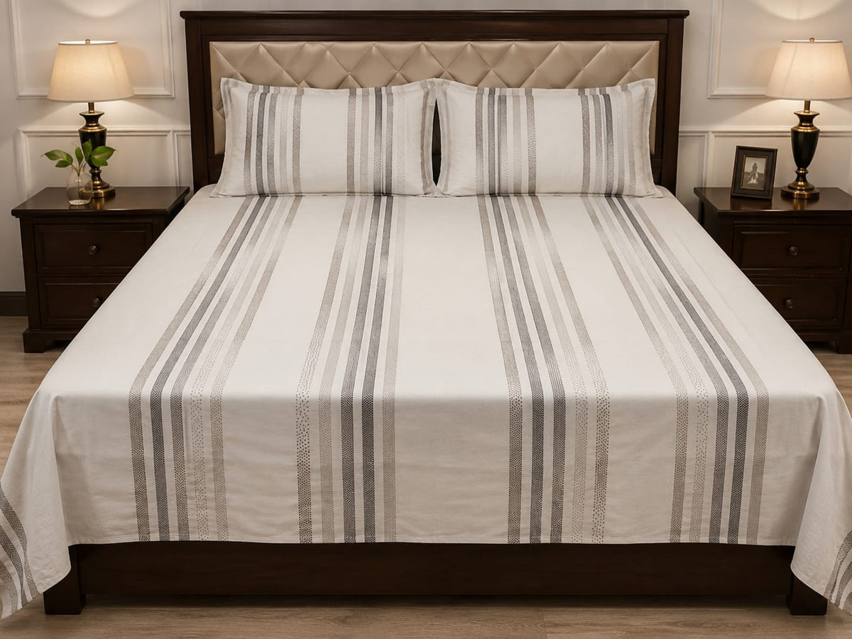 3-Pcs Pure Cotton Bedsheet