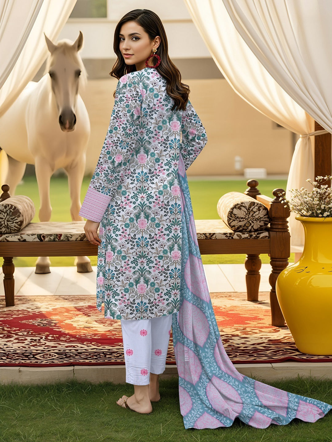 3pc Summar Lawn Suit (Lawn duppata)